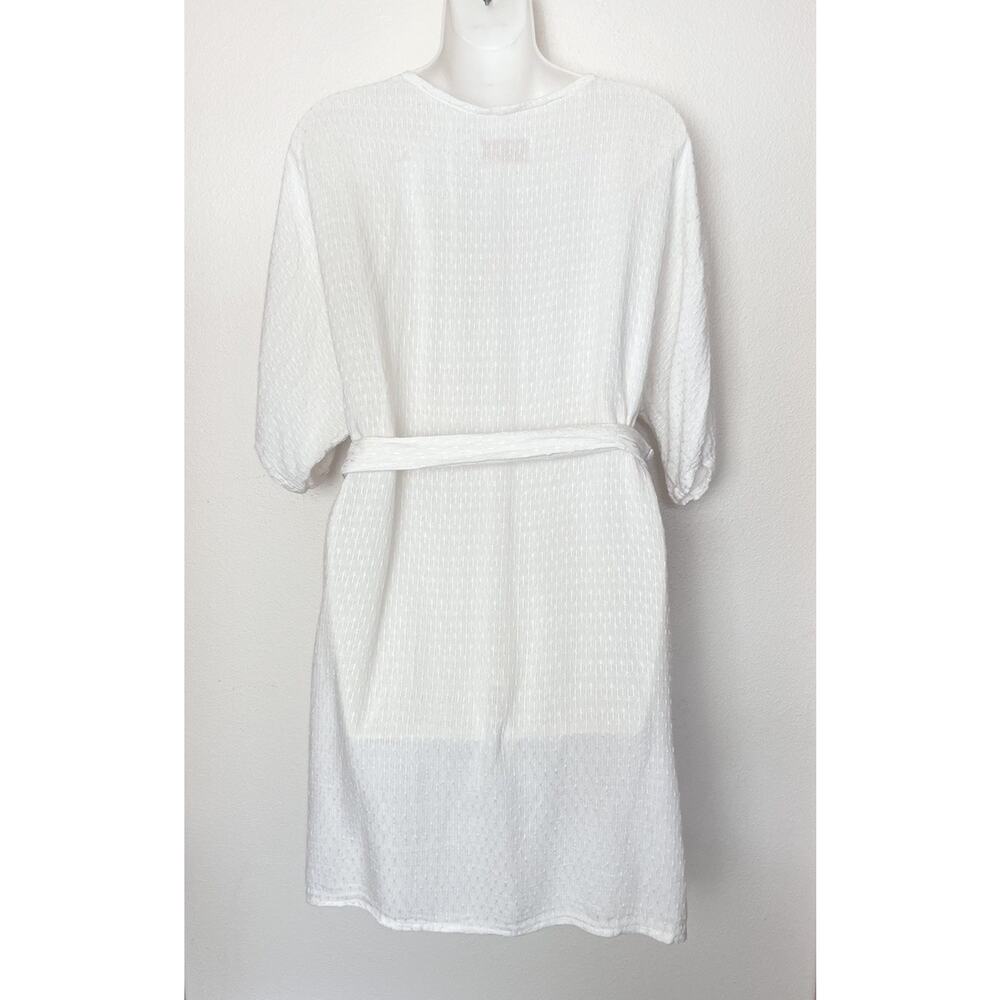 MYRAH PENALOZA Wrap Dress One Size White Linen Cotton Beachy Resort Casual - Picture 5 of 7